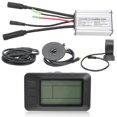 thumbnail image 2 of Controlador de motor de bicicleta eléctrica, 15 A, 36 V, 48 V, panel LCD7U, 1 a 2 cables, kit totalmente impermeable., 2 of 14