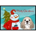 thumbnail image 1 of Carolines Treasures BB1836MAT Snowman avec Cocker Spaniel Tapis Intérieur & Extérieur - 18 x 27 Po., 1 of 1