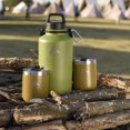 thumbnail image 3 of Ozark Trail 3 Piece Stainless Steel Vacuum Bottle Tumbler Combo, Green/ Brown, 3 of 7