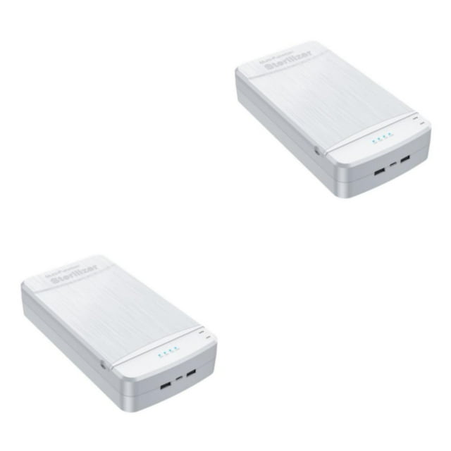 Soidarity Desinfectador de herramientas de uñas portátil USB - Diga adiós al desinfectante de bacterias y gérmenes con máscaras de luz azul negro Configuración alta 2Conjunto