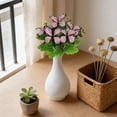 thumbnail image 2 of Artificial Butterfly Flower Bouquet Colorful Faux Stems for Garden Patio Home Wedding Vase Decor Photo Prop,Artificial 5-Branch Butterfly Flower Bouquet,Outdoor Decor for Garden, Wedding(Pink,), 2 of 8