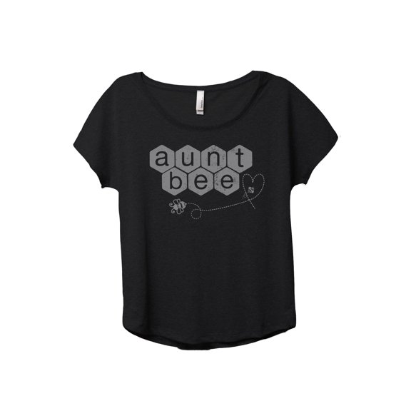 Aunt Bee Women's Fashion Slouchy Dolman T-Shirt Tee Heather Black 2X-Large