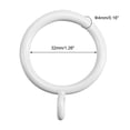 thumbnail image 2 of Curtain Clips Rings Strong Metal Drapery Shower Curtain Ring Rustproof 1.26" Interior Diameter 24 Pack White, 2 of 6