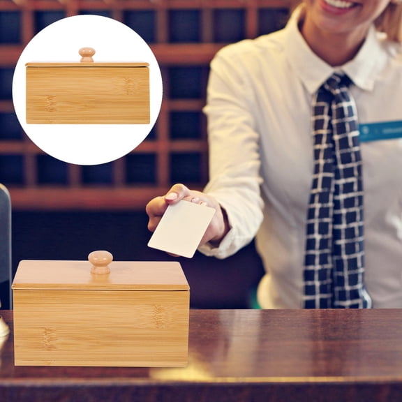 UPOUART Tea Storage Chest Bamboo 1 Set 6.29X3.14X3.14in