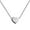 Single Heart-Silver, variant on Stainless Steel Sliding Float Heart Shaped Charm Necklace