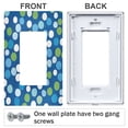 thumbnail image 3 of Yayeee Rocker Switch Wall Plate 3-Gang 6.5"x4.6" Home Decorative Outlet Cover, Blue Dots, 3 of 6