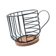 thumbnail image 1 of Coffee Pod Holder Organizer Cup Wire Coffee Pod Basket Para Kitchen Pod Negro Sin Letras Sunnimix Soporte para cápsulas de café, 1 of 8