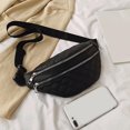thumbnail image 3 of Bolso Riñonera a la moda para el pecho, riñonera para mujer, riñonera de cuero PU para teléfono, 3 of 9