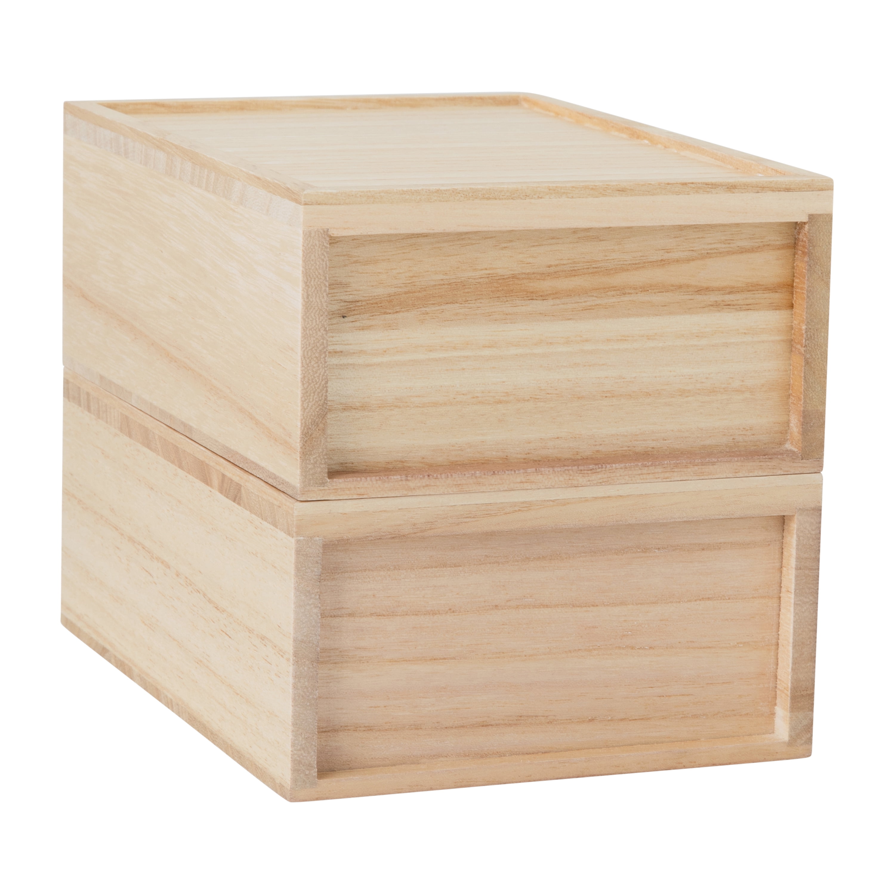 A Selected 2 Packs Pine Wood Organizer Open Box with Handles, Toilet Wooden  Storage Box for Bathroom and Kitchen.