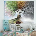 thumbnail image 3 of Designart 'Tree with Four Seasons' Rustic wall clock, 3 of 3
