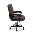 thumbnail image 2 of Poundex Furniture Modern Faux Leather Office Chair in Brown Color, 2 of 9