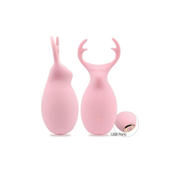 Buzzy Buddy Hello My Deer Rechargeable Silicone Clitoral Vibrator, Pink