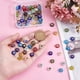 thumbnail image 3 of 100 cuentas de vidrio redondas y planas con forma de flor de 10 mm, cuentas esmaltadas de flores de colores, cuentas sueltas de vidrio Millefiori Lampwork., 3 of 9