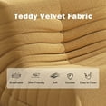 thumbnail image 6 of WHGBJA Bean Bag Chair for Adults, Teddy Material Togo Sofa Lazy Chair for Living Room Bedroom Small Space, Yellow, 6 of 9