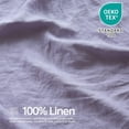 thumbnail image 2 of Simple&Opulence 100% Linen Sheet Set Solid Color-4 Pcs Washed French Linen Bed Sheets-Breathable Bedding Set-1 Flat Sheet,1 Fitted Sheet,2 Pillowcases (King,Lilac), 2 of 9