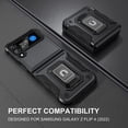thumbnail image 2 of New Designed for Samsung Galaxy Z Flip 4 Case, Heavy Duty Shockproof Protective Stand Case Hybrid Rugged Umper Rubber Protective Cover for Samsung Flip 4 5G 2022, 2 of 7