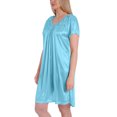 thumbnail image 2 of EZI Nightgowns for Women - Soft & Breathable Satin Night Gowns for Adult Women - Medium to Plus Size Womens Sleep Shirts - Knee-Length Nightgown, 2 of 6