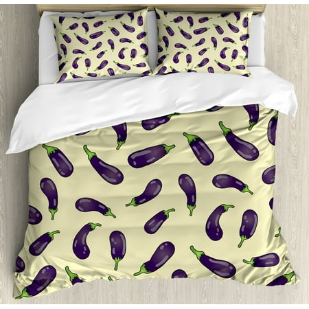 Aubergine single duvet cover