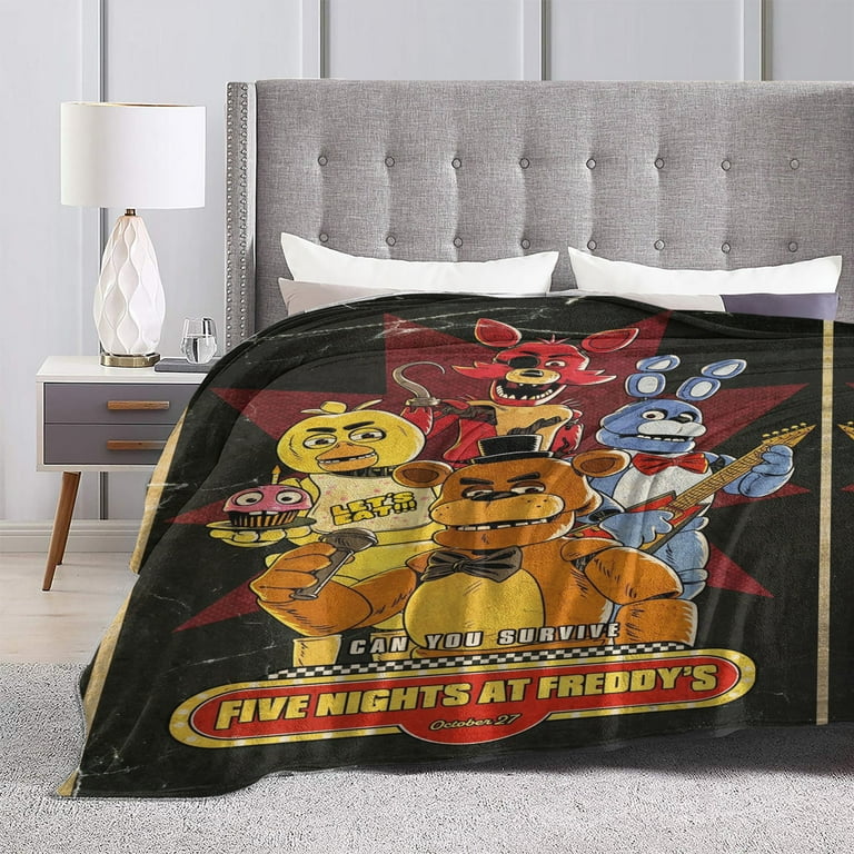Cartoon Five Nights At Freddy s Blanket Ultra Soft Fleece Blanket for Couch Bed Warm Plush Throw Blanket Suitable for All Season 50x40In