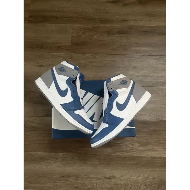 Ni - ke Air Jordan 1 Retro High OG True Blue Men's Size 13 Shoes NEW DZ5485-410