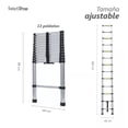 thumbnail image 5 of Escalera Telescópica SelectShop 13 Peldaños Ajustable Retráctil 3.8 M, 5 of 5