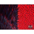 thumbnail image 2 of 3 Tone Spike Faux / Fake Fur Red Green Blue Fabric, 2 of 2