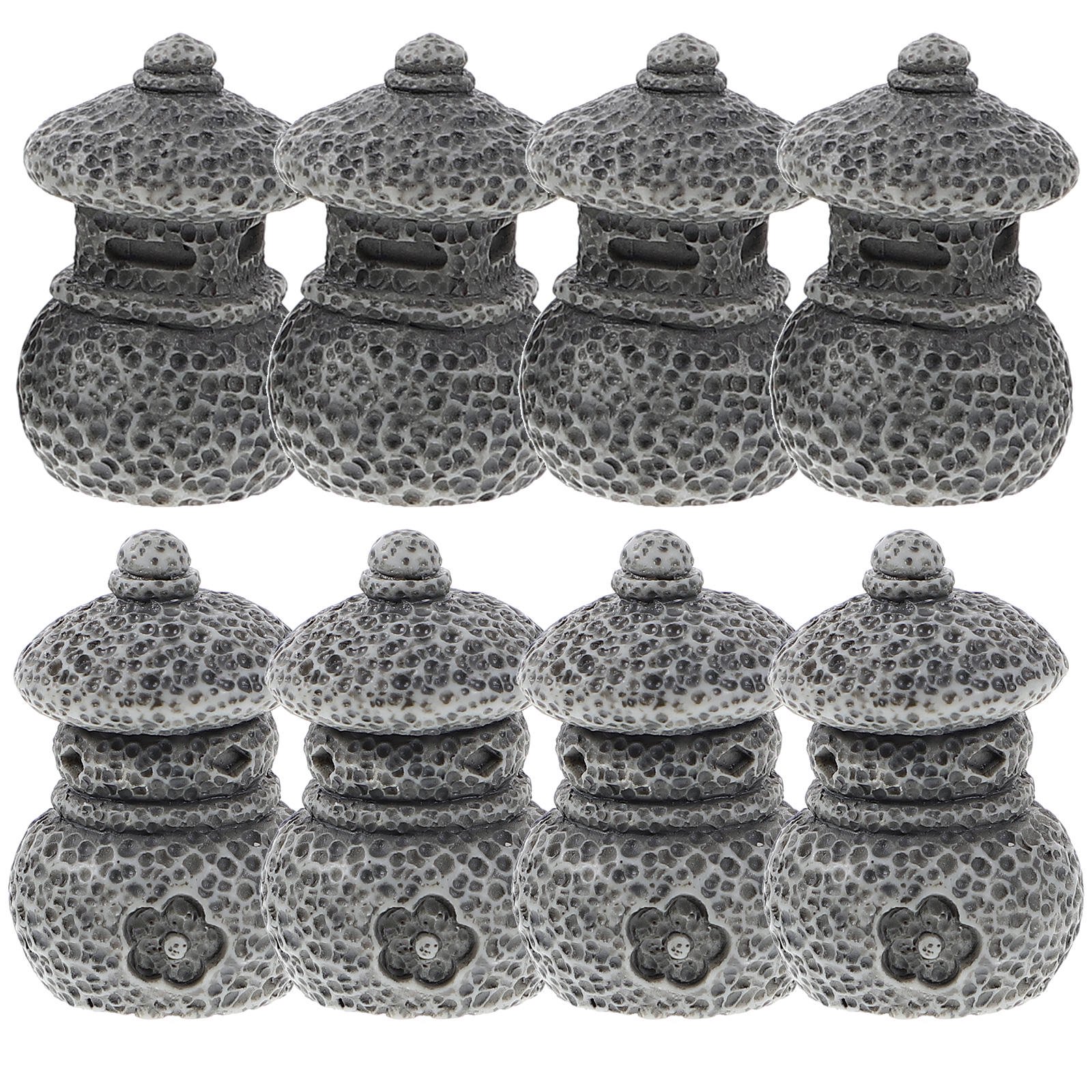 DEEPCRAFF Aquarium Decorative Statues Mini Statue Resin 8pcs Aquarium Decor