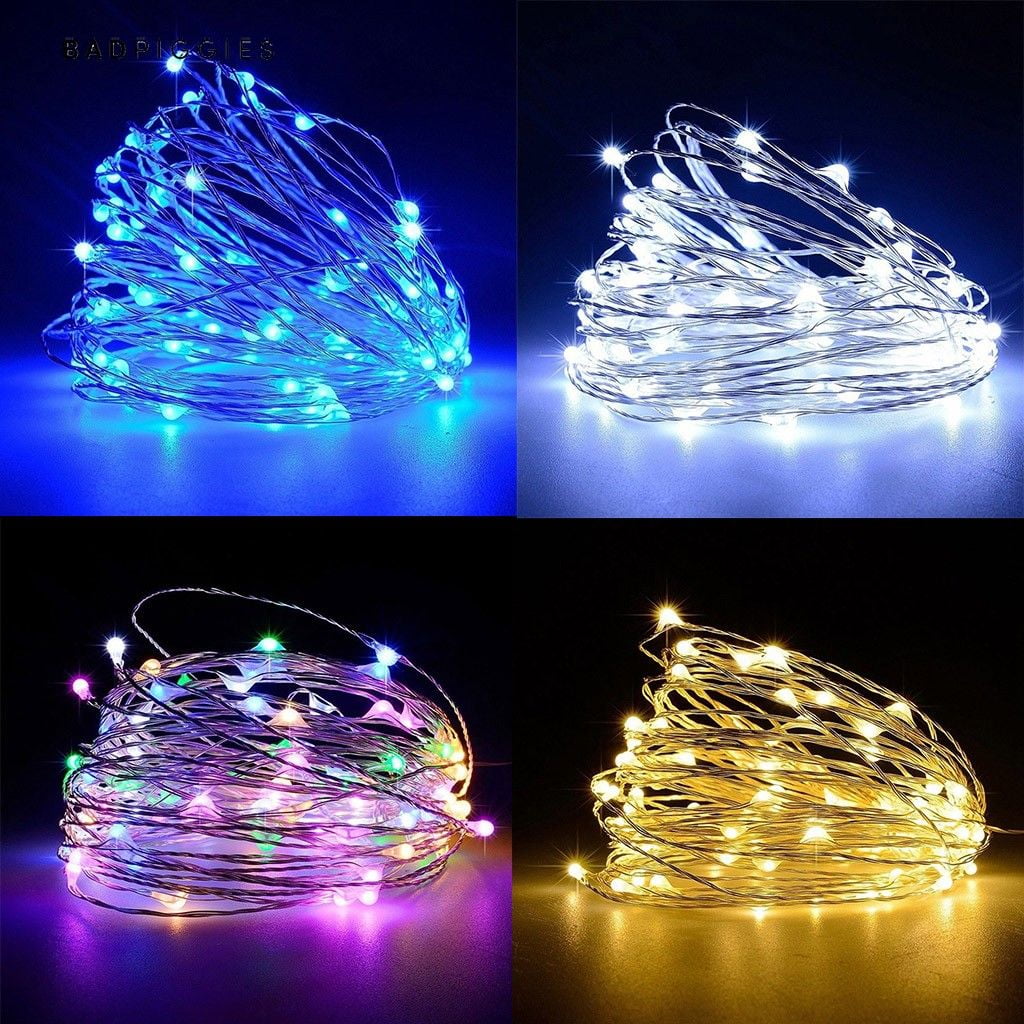 5/10M Firefly Micro Rice 50/100LED String Battery/USB Copper Wire Fairy Lights