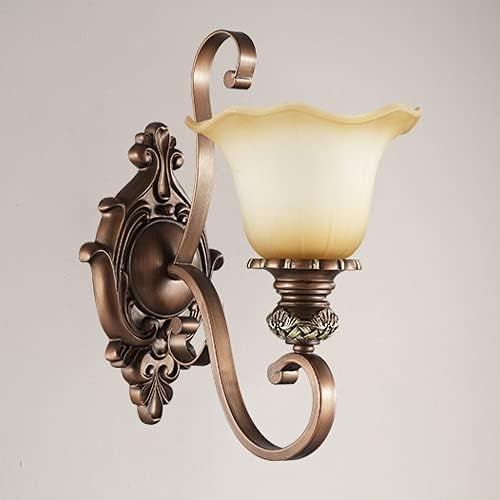 E27 Retro Petal Glass Wall Lamp Resin Sucker Wall Light High Light Transmittance Illumination Lamps Decoration Living Room Restaurant Bedroom