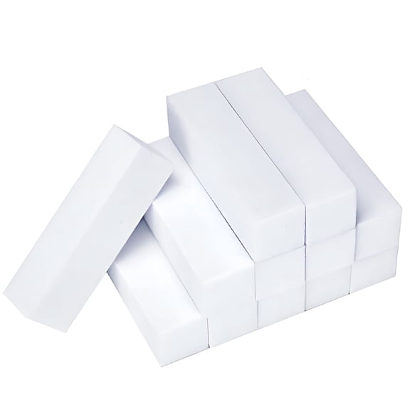 RAGUPEL 12 Pack Nail Buffer Block 4 Sided Professional Nail File Sanding Block Buffing Blocks for Natural and Acrylic Nails (White)