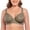 Brown, variant on Women's Sexy Lace Embroidered Bras Full Coverage Unlined Underwire Plus Size Bra 40DDD