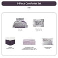 thumbnail image 7 of Madison Park Essentials 9 Piece Full Botanical Comforter Set, Cotton Bed in A Bag with Bedskirt, Spring Purple Floral Comforter Bed Set, Bedding Sets with Flat Sheet and Fitted Sheet for Girls, 7 of 7