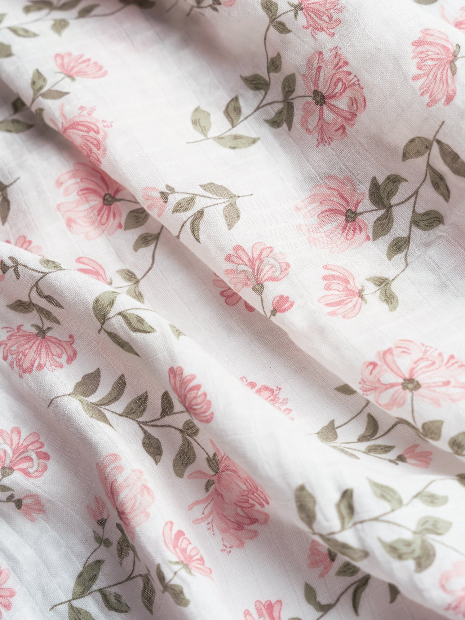 Modern Moments by Gerber Gender Neutral Ultra Soft Swaddle Blankets, 2-Pack, Pink Floral
