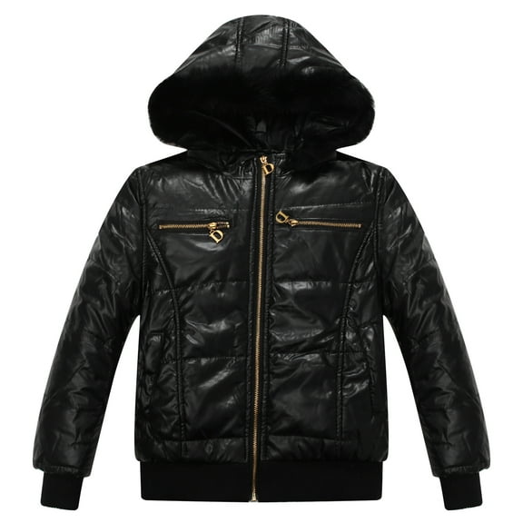 Richie House Girls' Light Weight Padding Jacket with Removable Hood RH1177