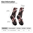 thumbnail image 2 of Gukieu Butterfly Print Contrast Color Mid-calf Socks, Sweat-wicking Athletic Socks, Unisex Clothing Accessories, 2 of 6