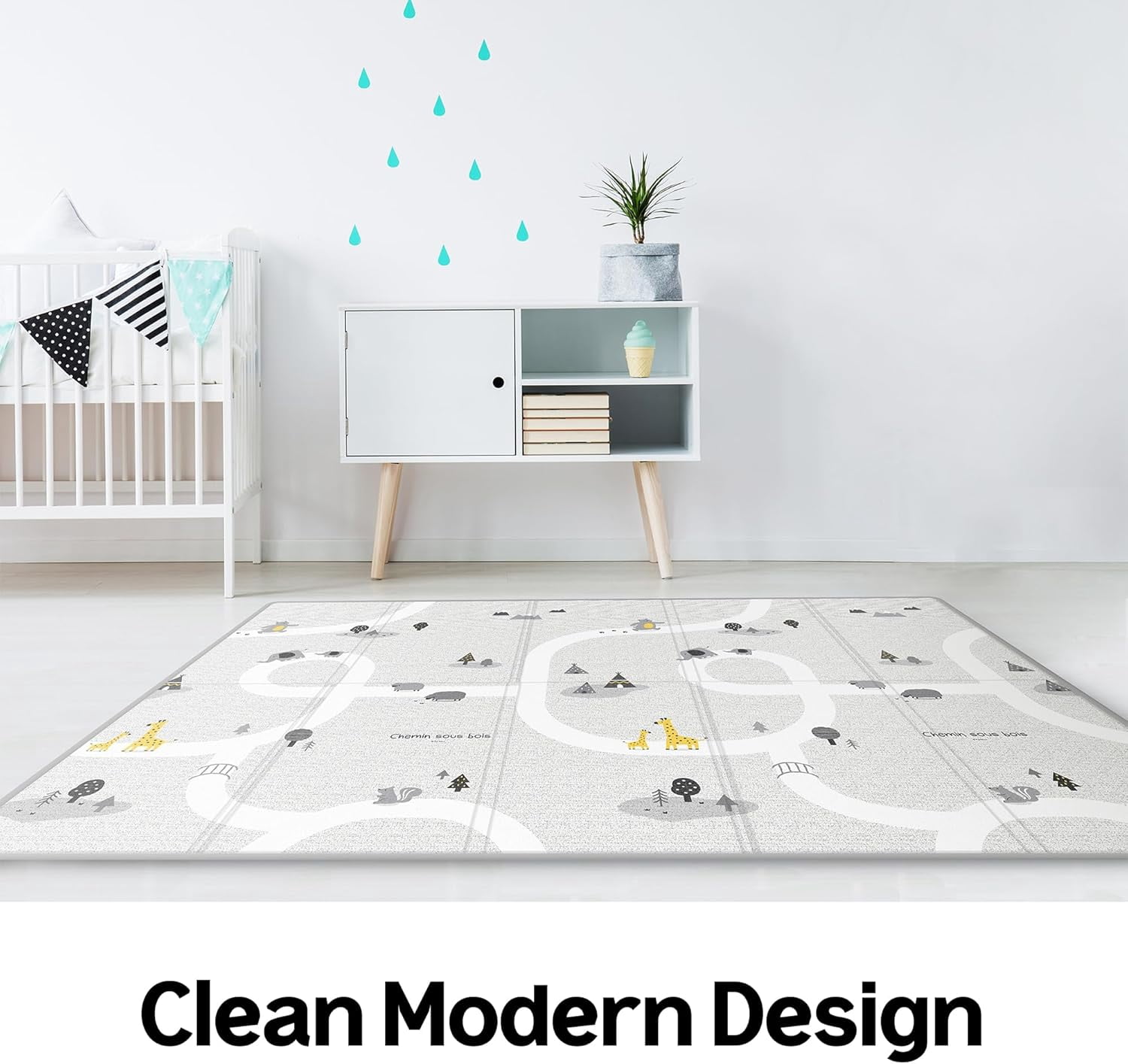 Parklon Silky Cotton Foldable Baby Play Mat -Large Size (78.7x55.1) -Le Mans