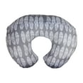 thumbnail image 2 of Minky Nursing Pillow Slipcover Gray Feathers Design Maternity Breastfeeding Newborn Infant Best Soft Cushion Cover Case Great Baby Shower Gift for New Moms Mothers by Adorology (Pillow Not Included), 2 of 5