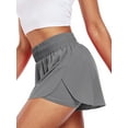 thumbnail image 6 of NELEUS Womens 2 in 1 Workout Yoga Shorts for Athletic Gym Running Casual Summer Short with Pocket,Black+Light Gray+Navy Blue,US Size M, 6 of 8
