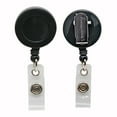 thumbnail image 4 of SICURIX Standard Round ID Badge Reel with Swivel Spring Clip, Black, Pack of 6, 4 of 6