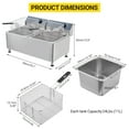 thumbnail image 2 of M optimized Commercial Deep Fryer with Basket, Electric Countertop Fryer Stainless Steel Fryers, for Restaurant Home Use with Lid, 110V, 1700W, 2 of 7
