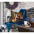 thumbnail image 4 of Old English Sheepdog and Santa Claus Throw Pillow, 4 of 5