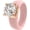 Pink and Rose Gold, variant on Silicone Ring – 7mm Round Solitaire CZ | Patented Design - GlowStone Collection by Rinfit