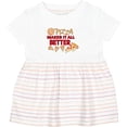 thumbnail image 3 of Inktastic Pizza Makes It All Better Girls Baby Dress, 3 of 5