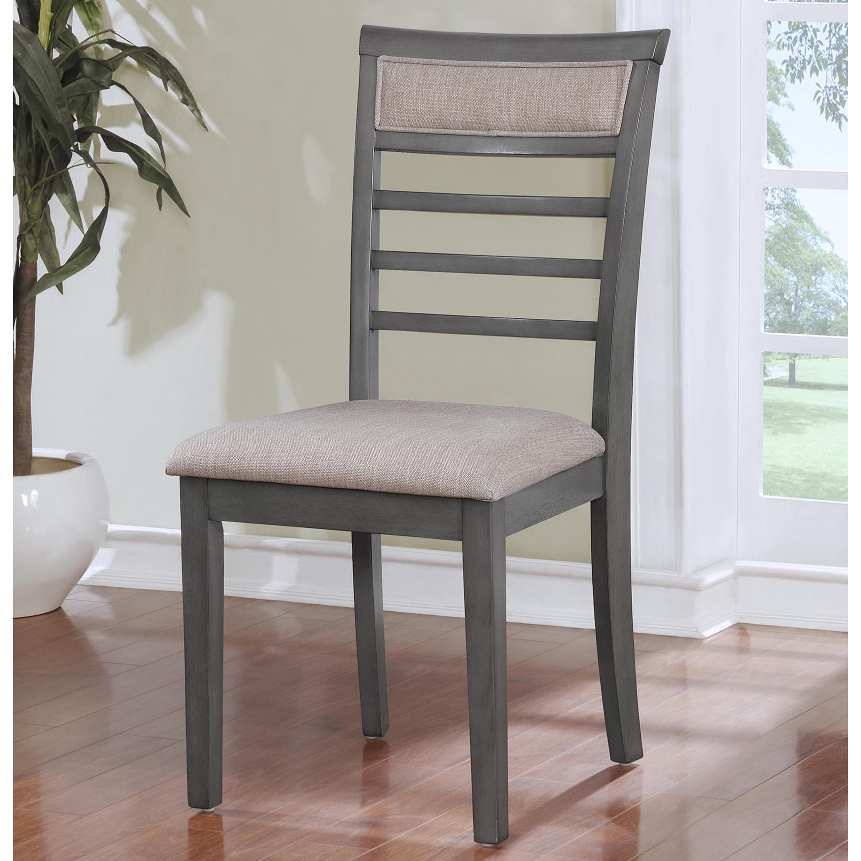 Furniture of America Mason Contemporary 7-Piece Wood Dining Set, Gray