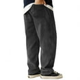thumbnail image 4 of Men's Solid Color Corduroy Trousers Men's Casual Fashion Trousers, 4 of 4