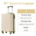 thumbnail image 6 of Lightweight 20-Inch Hardshell Luggage with Durable ABS and Double Spinner Wheels for Travel, 6 of 7