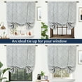 thumbnail image 5 of DriftAway Farmhouse Double Layer Linen Blackout Tie Up Curtains Thermal Insulated Striped Fully Lined Balloon Roman Shade Bathroom Window Adjustable Rod Pocket 39 Inch by 55 Inch Briony Navy, 5 of 8