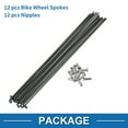 thumbnail image 4 of Unique Bargains Bicycle Spokes 14G Bike Wheel Spokes 304 Stainless Steel 1 Set Black-205mm, 4 of 7
