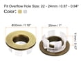 thumbnail image 2 of 2Pack 25mm Sink Trim Overflow Cover Ring Round Hole Insert in Caps, Bright Gold/Silver, 2 of 5