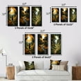 thumbnail image 4 of Designart "Through The Countryside Path painting III" Portrait Framed Wall Art Set Of 3 - Yellow Countryside Frame Gallery Set For Office Decor, 4 of 7